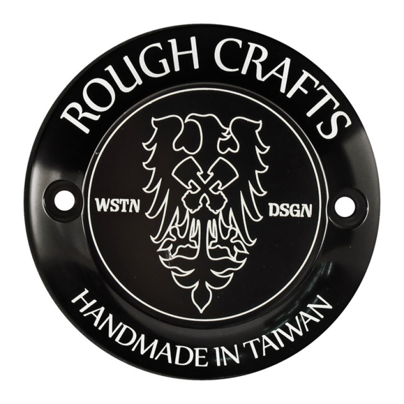 ROUGH CRAFTS, POINT COVER. 2-HOLE, BLACK BLACK ANODIZED; WITH CONTRAST 933812