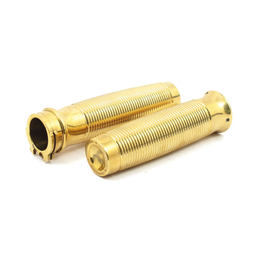 ROUGH CRAFTS, GROOVE GRIPS FOR 1" HANDLEBARS. BRASS 933821