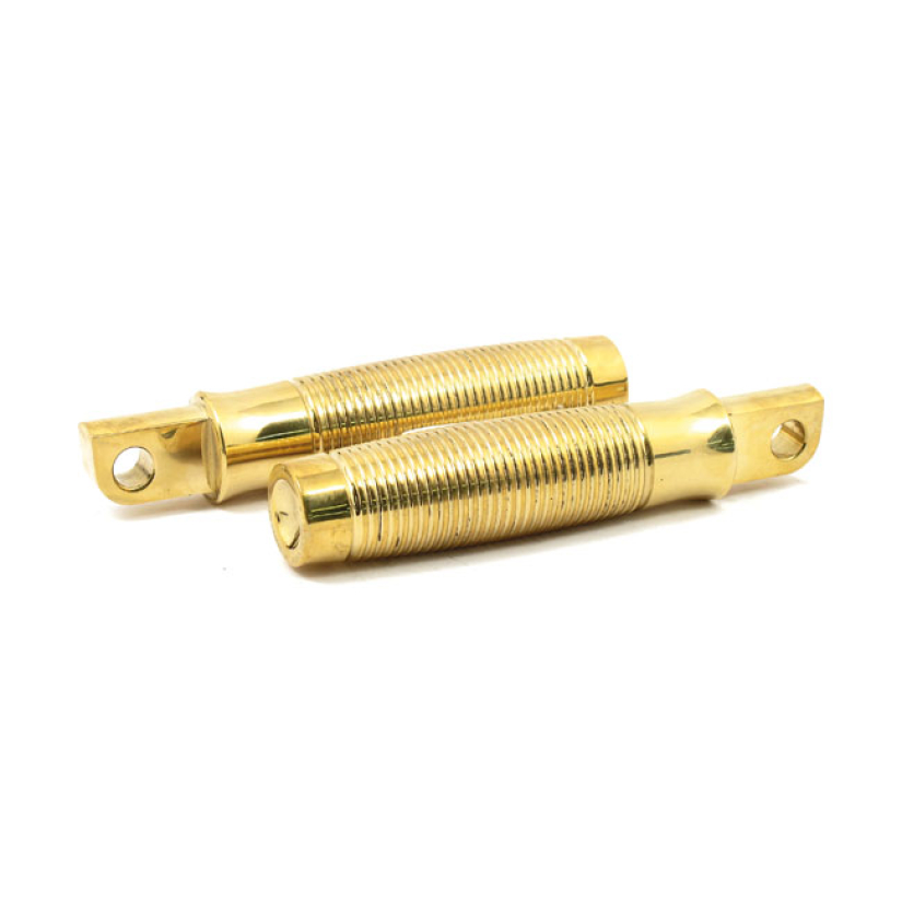 ROUGH CRAFTS, GROOVE FOOTPEGS. BRASS 933824