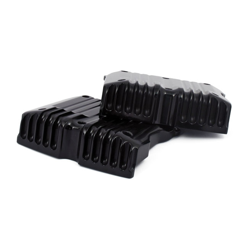 FIN TWIN CAM ROCKER COVERS, BLACK 933830