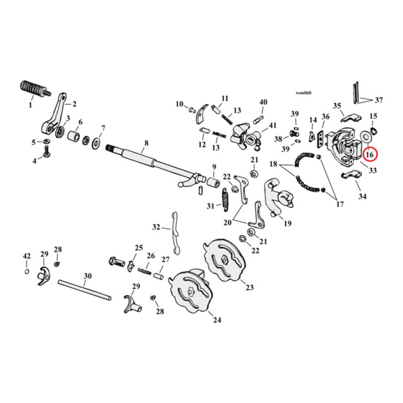 THRUST WASHER, SHIFTER CAM OEM REPLACEMENT REFERENCE 34060-52. 52-56 934060