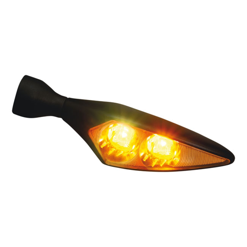 KELLERMANN, MICRO RHOMBUS EXTREME TURN SIGNAL. FL/RR BLACK.  FOR FRONT 934817