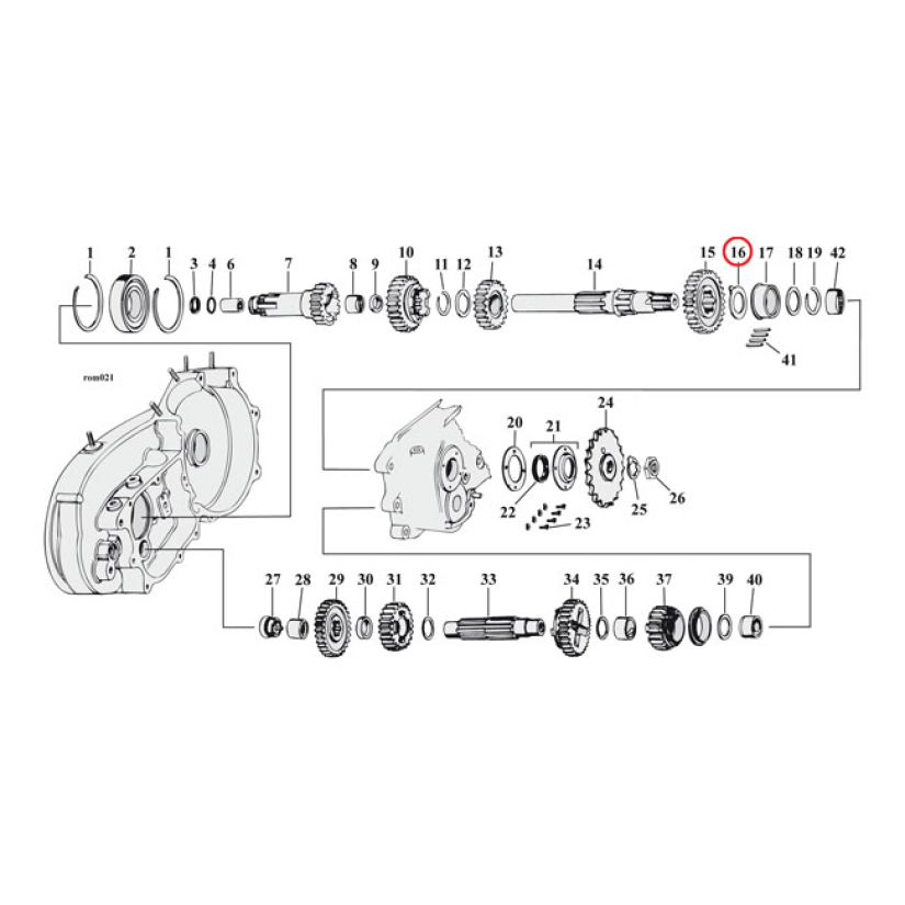 THRUST WASHER, TRANSMISSION MAINSHAFT, RIGHT SIDE .090" DIMENSIONS 1.5 935356