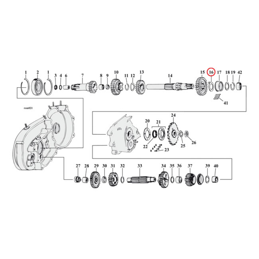THRUST WASHER, TRANSMISSION MAINSHAFT, RIGHT SIDE .098" DIMENSIONS 1.5 935357