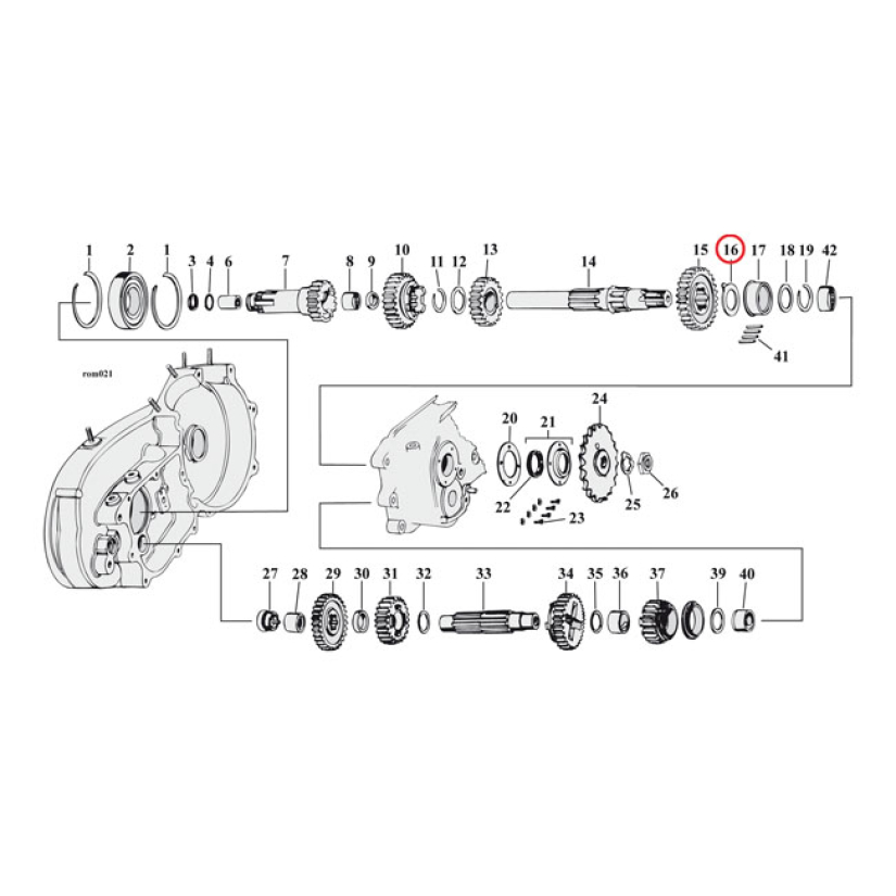 THRUST WASHER, TRANSMISSION MAINSHAFT, RIGHT SIDE .0905" OEM REPLACEME 935381