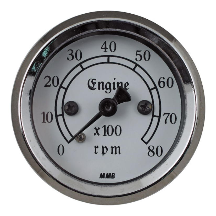 MMB 48MM ULTRA MINI TACHOMETER CLASSIC 8000RPM CHROME 940158