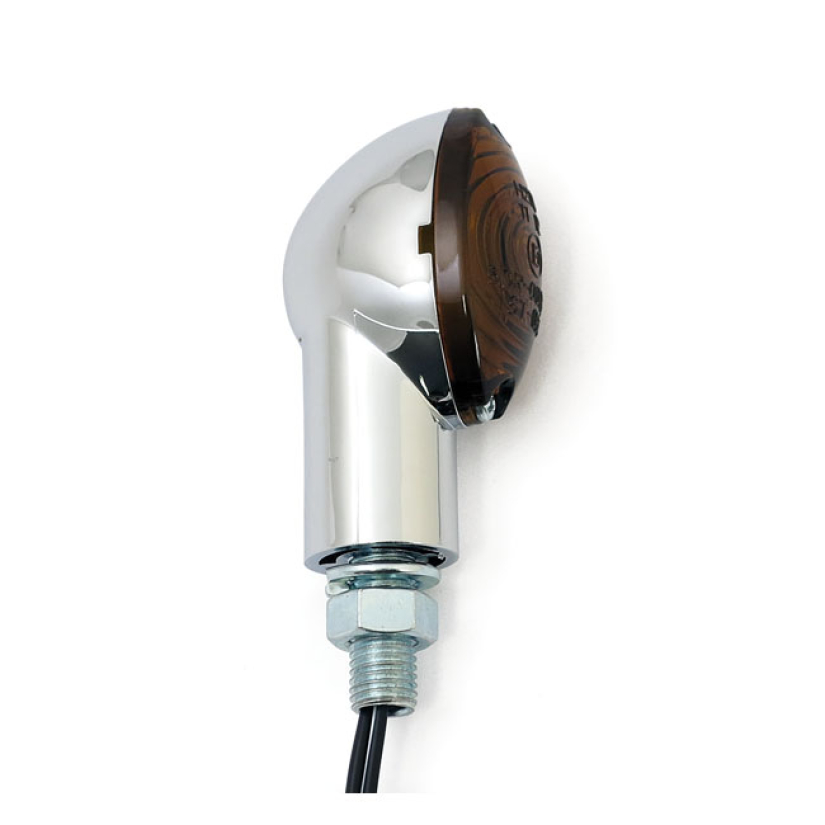 CATEYE MINI TURN SIGNALS 20MM STEM, CHROME WITH DARK LENS ECONOMICAL; 940850