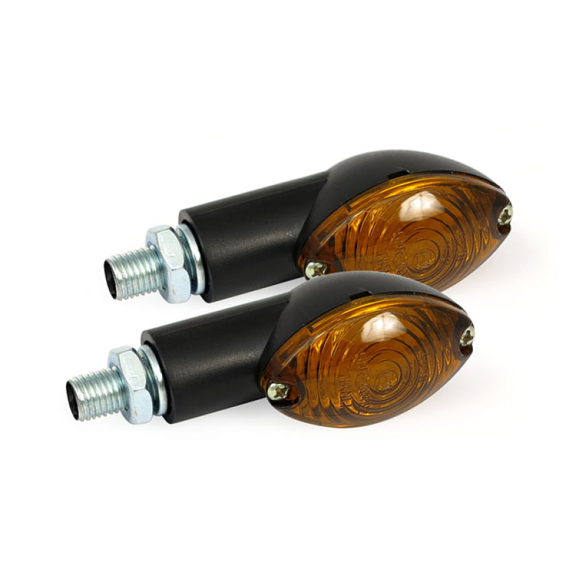 CATEYE MINI TURN SIGNALS 20MM STEM, BLACK WITH DARK LENS ECONOMICAL; S 940854