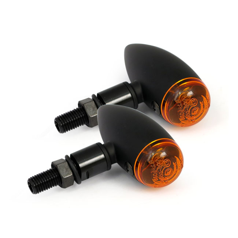 LUOTIVILKUT MUSTAT - MICRO BULLET TURN SIGNALS, BLACK PLAIN 940902