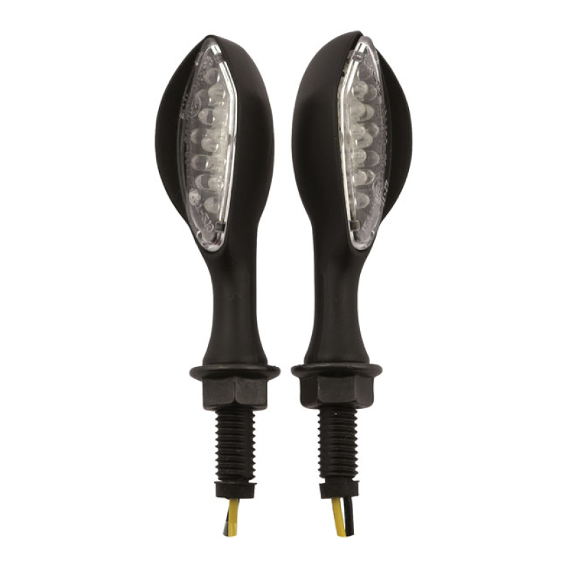 AMBUSH, LED TURN SIGNALS. BLACK WITH CLEAR ECE APPROVED LENS AND AMBER 940928