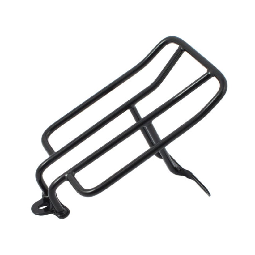 LUGGAGE RACK BLACK. MOUNTS TO MOUNTING HOLES OF LICENSE PLATE BRACKET 942725
