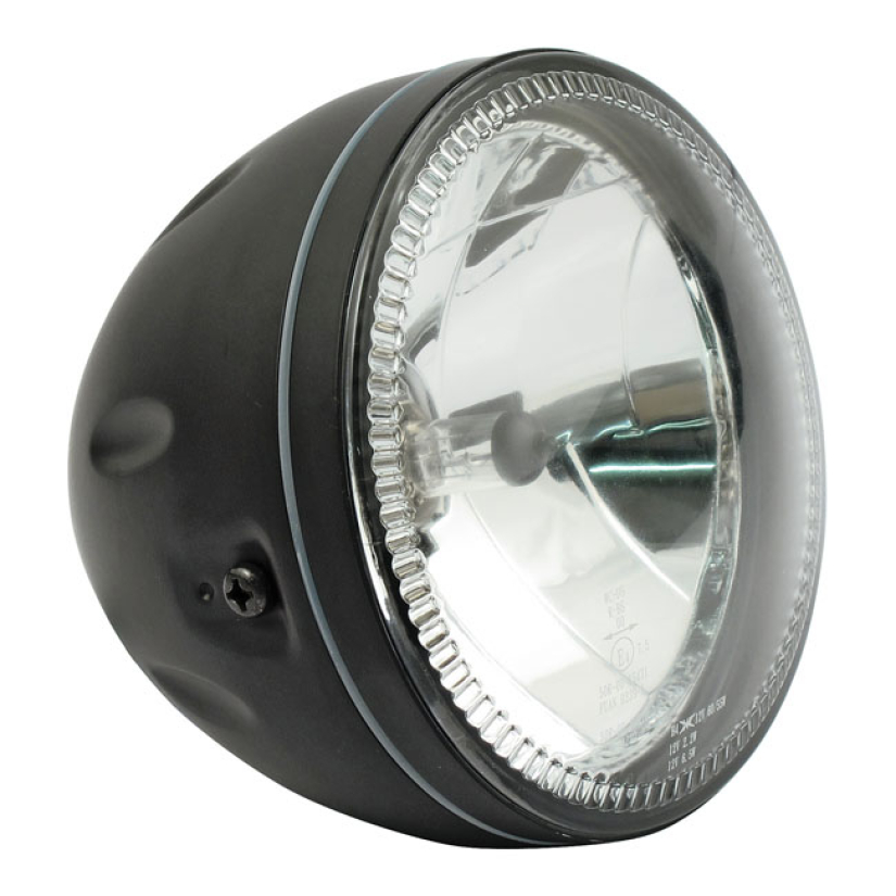 SKYLINE, 5-3/4" H4 HEADLAMP. SIDE MOUNT. BLACK - BLACK  - SIDE MOUNT 943202