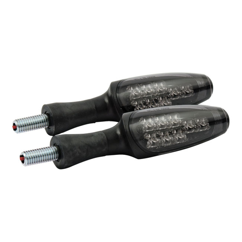KOSO, Z1 LED TURN SIGNALS. BLACK. SMOKE LENS - BLACK PLASTIC HOUSING 943257