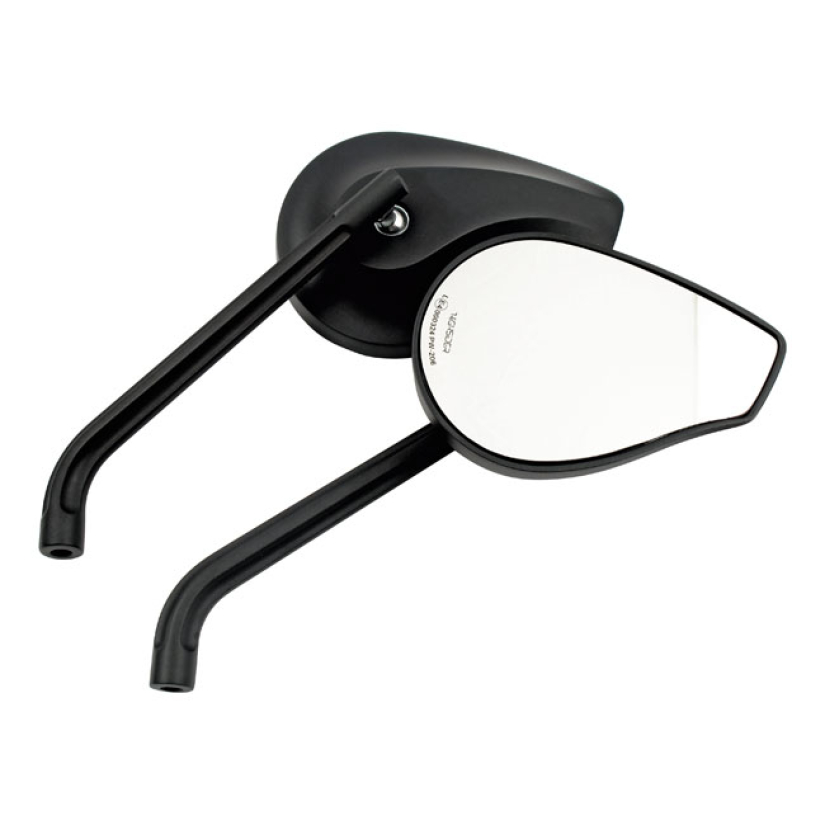 MIRROR SET ''PHOENIX 1''. BLACK BLACK ANODIZED ALUMINUM. CHROME PLATED 943288