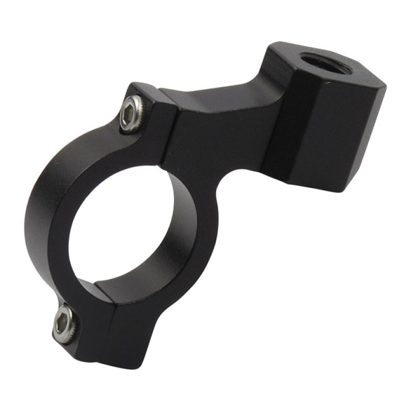 CNC MIRROR CLAMP 10MM THREADED. BLACK 10MM RIGHT HAND THREADED. CLAMPS 943290