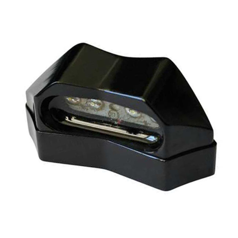 LED LICENSE PLATE LIGHT LAMAR, BLACK. ECE APPR. BLACK ALUMINUM HOUSING 943528
