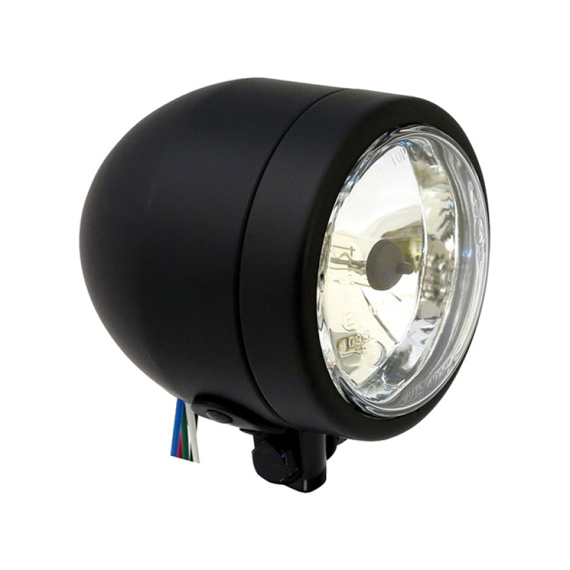 SINGLE 4" H4 POSITION LIGHT. BLACK - BLACK STEEL HOUSING  - BOTTOM MOU 943802