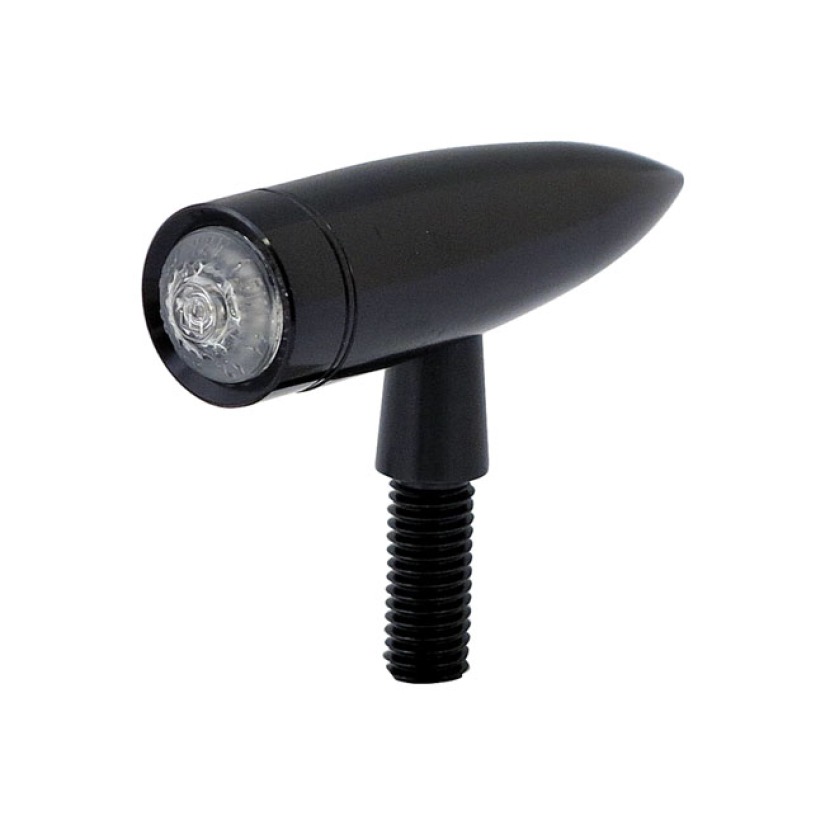 MONO BULLET LED TAILLIGHT. BLACK - CHROME PLATED ALUMINUM BODY - SINGL 943828