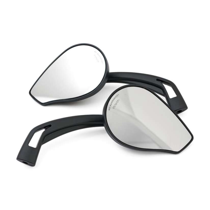 MIRROR SET ''PHOENIX 2''. BLACK BLACK ANODIED ALUMINUM. HEAD DIMENSION 943872