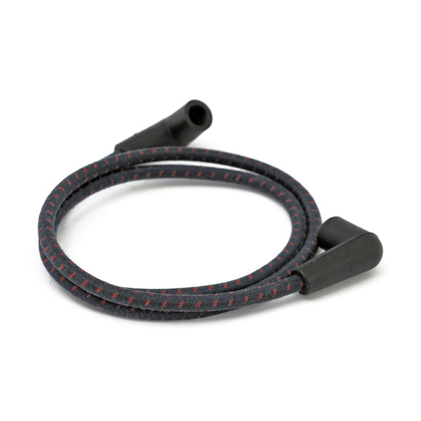 UNIVERSAL 40" SPARK PLUG WIRE SET. COTTON CLOTH, BLUE/RED 946504