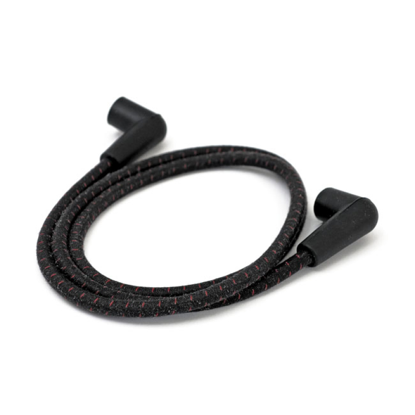 UNIVERSAL 40" SPARK PLUG WIRE SET. COTTON CLOTH, BLACK/RED 946507