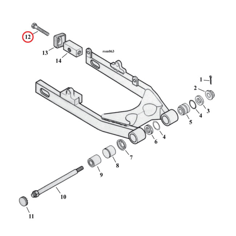 BOLT, AXLE ADJUSTER REAR WHEEL 2 USED 949300