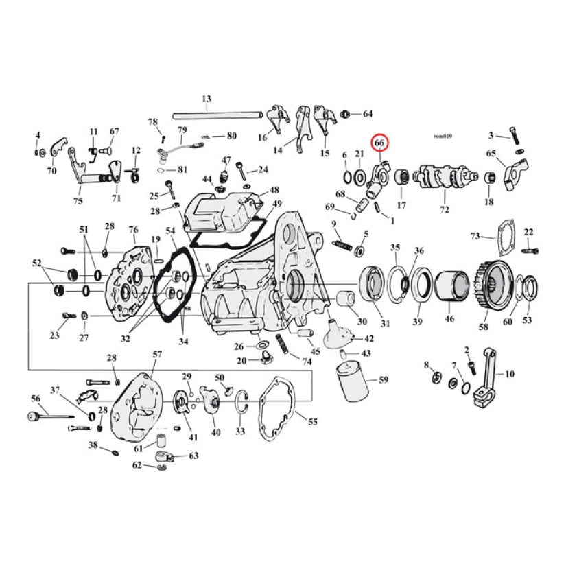 SUPPORT SHIFTER CAM, WITH BEARING. RIGHT 950696