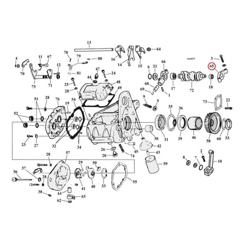 SHIFTER CAM SUPPORT, WITH BEARING. LEFT SIDE OEM STYLE REPLACEMENT.OEM 950698
