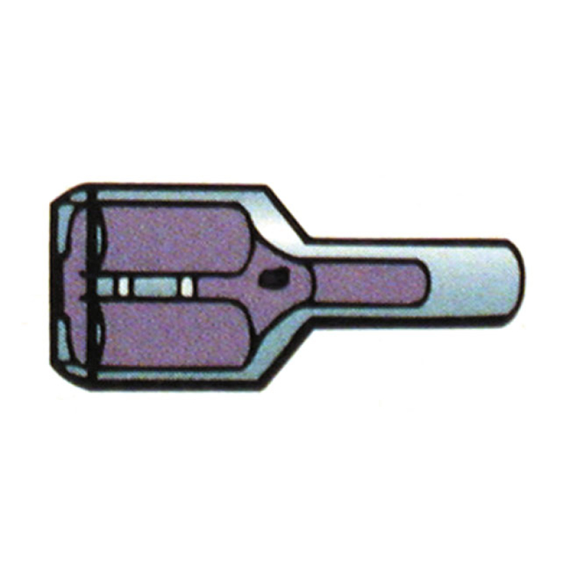 CONNECTORS, SLIDE-ON TERMINAL, BLUE 1/4" FEMALE FULL INSULATION (NYLON 951647