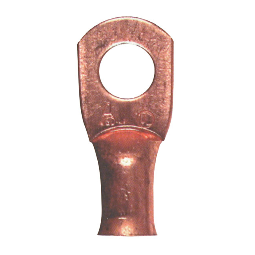 STANDARD CO., 4-GAUGE BATTERY LUGS. SEAMLESS COPPER. 3/8" BATTERY LUGS 951764