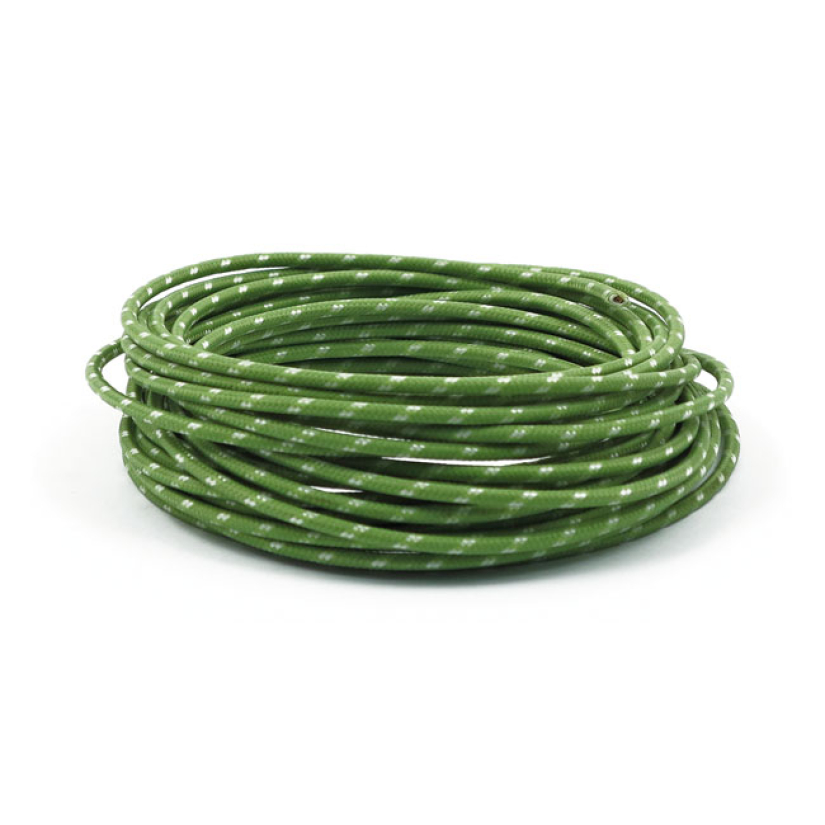 WIRING CLOTH COVERED WIRE 25FT, GREEN 951803