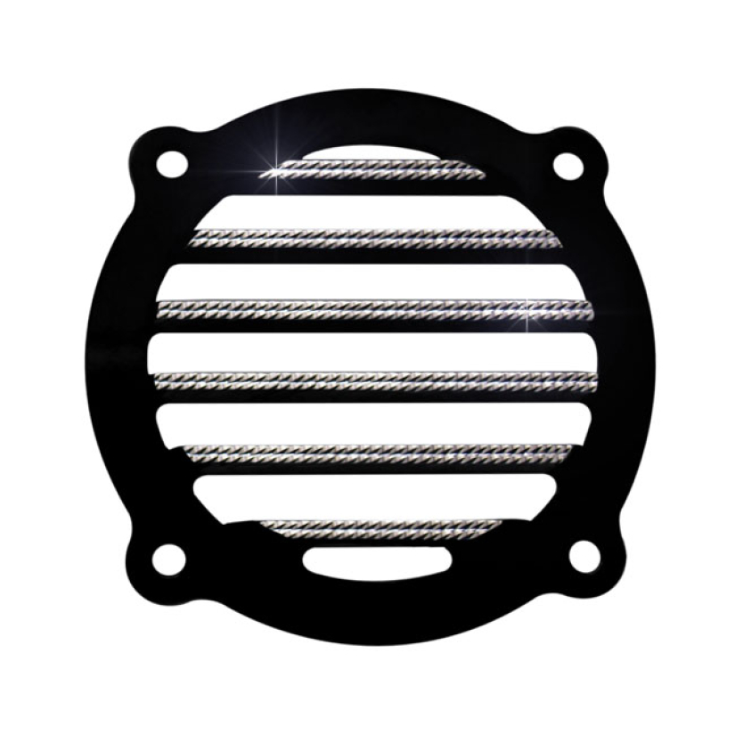 COVINGTONS, FINNED SPEAKER COVERS. SMALL. BLACK DCE BLACK ANODIZED ALU 953717