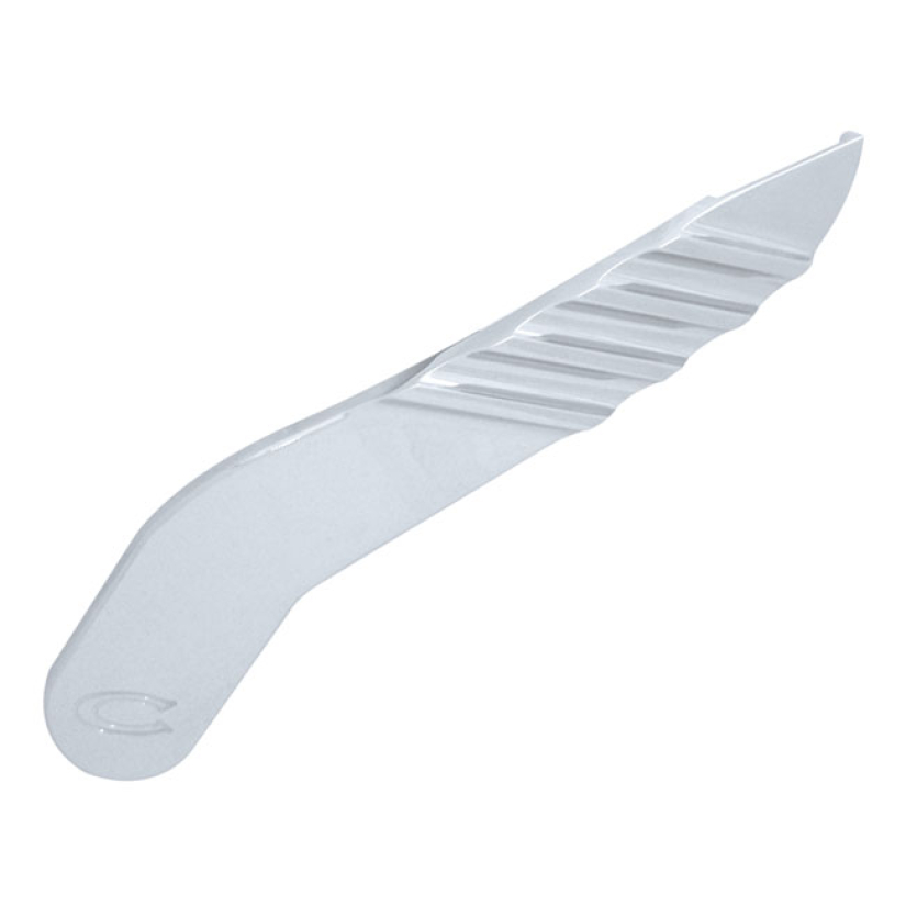 COVINGTONS ALU BRAKE ARM COVER FINNED; CHROME 00-17 FLST; 02-13 (NU) F 953743