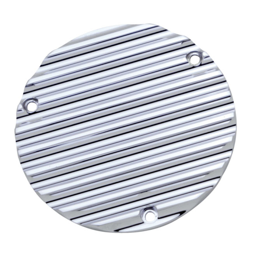 COVINGTONS, DERBY COVER FINNED. CHROME CNC MACHINED BILLET ALUMINUM FI 953746
