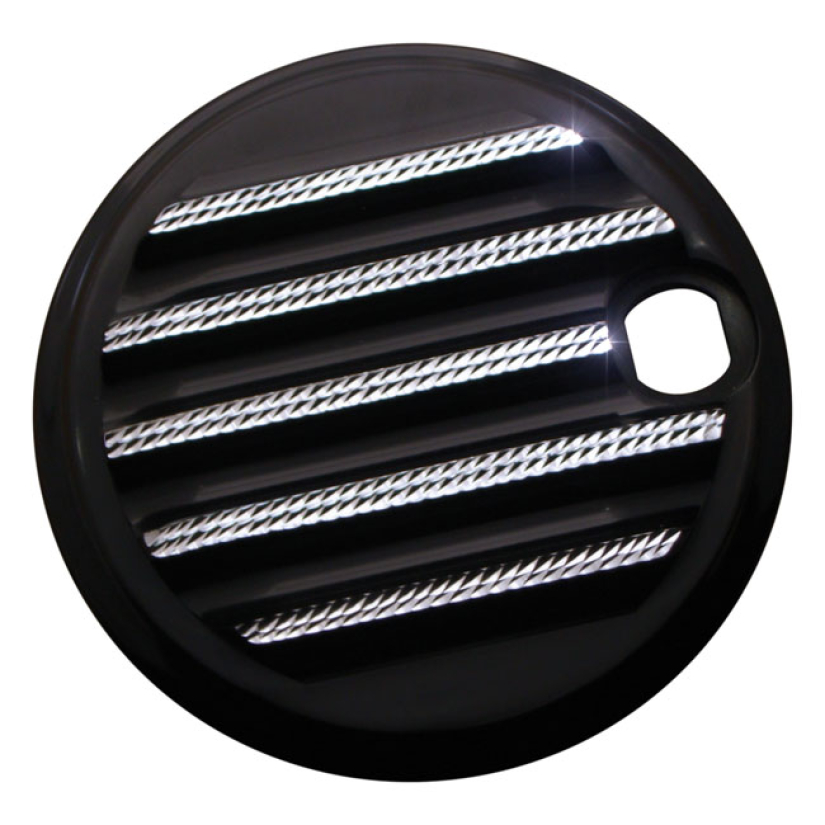 COVINGTONS, ALUMINUM FUEL TANK DOOR. CHROME. PLAIN. DEC FINNED. CHROME 953760