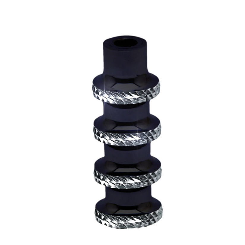 COVINGTONS, FINNED SHIFT/BRAKE PEG. BLACK DIAMOND EDGE BLACK ANODIZED 953802