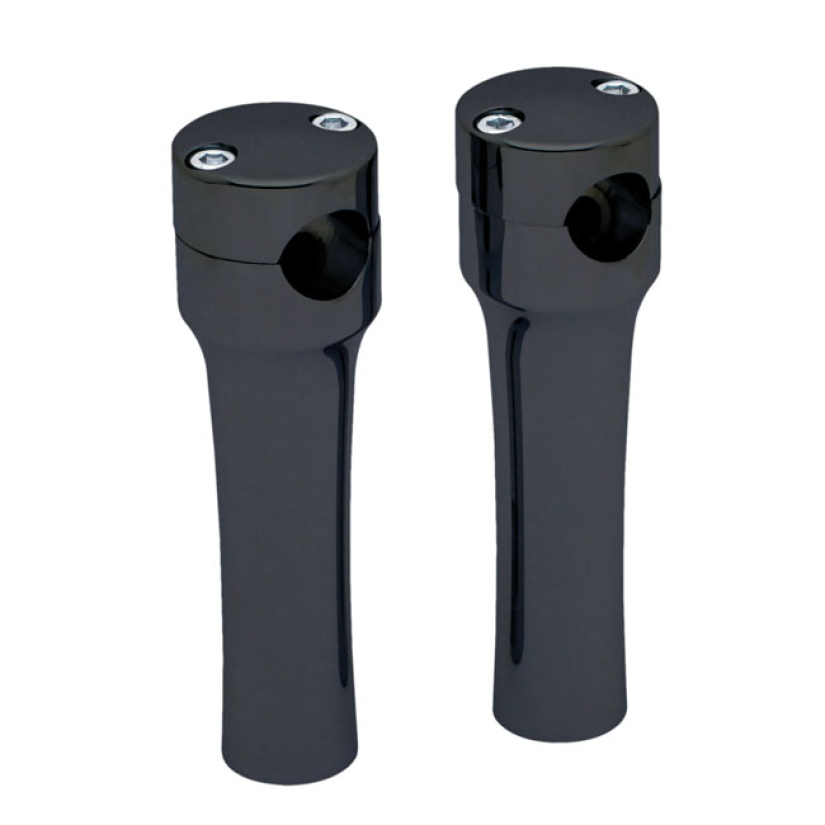 COVINGTONS, RISERS 6" RISE. BLACK ANODIZED BILLET ALUMINUM RISERS WITH 953842