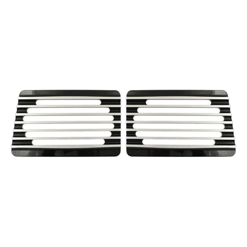 COVINGTONS, SPEAKER COVERS FOR CYCLE SOUND SADDLEBAG LIDS BLACK ANODIZ 953900