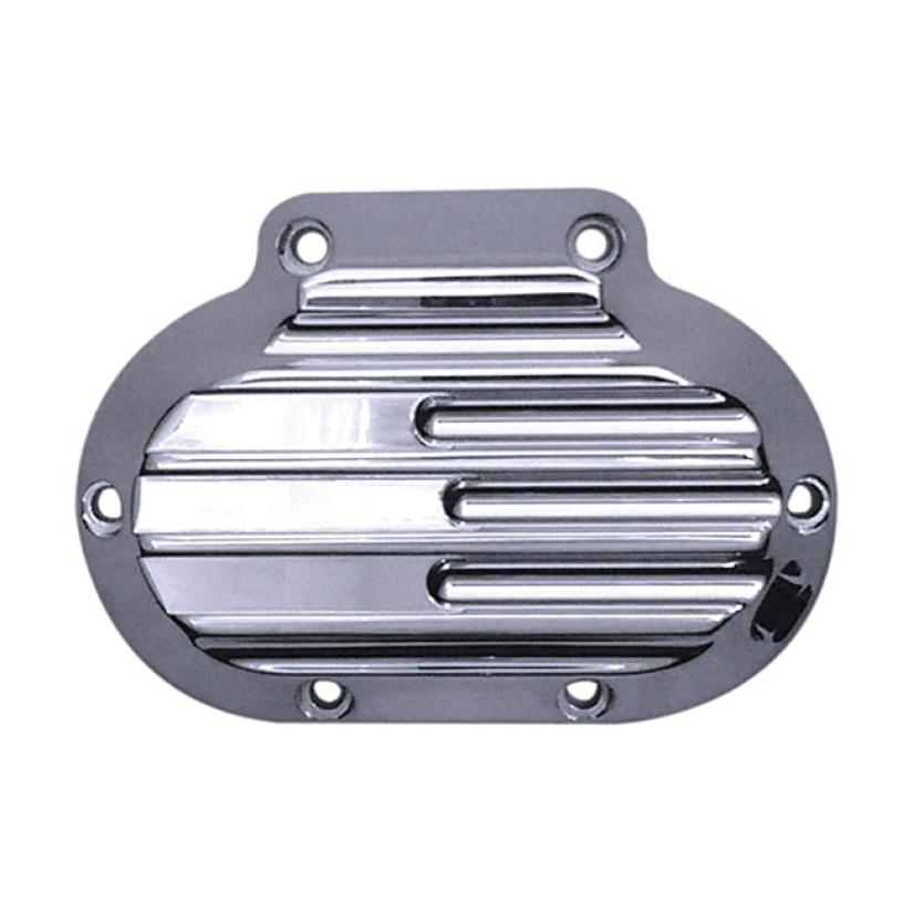 COVINGTONS TRANSMISSION END COVER FINNED, CABLE CLUTCH. CHROME. USED F 953953