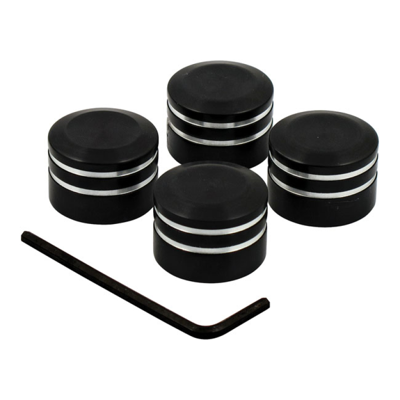 RIVERSIDE CUSTOM, HEAD BOLT COVER KIT. BLACK ALUMINUM BLACK ANODIZED M 954005