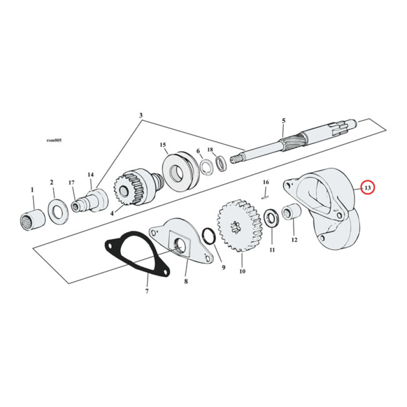 HOUSING, STARTER SHAFT 954012