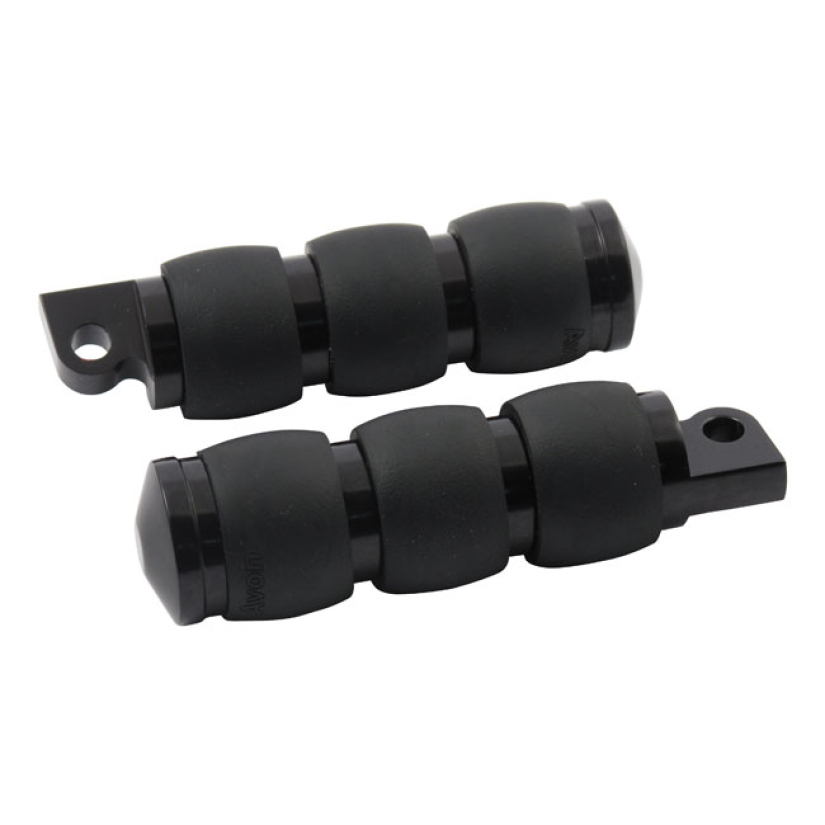 AVON FOLDING FOOT PEGS VELVET AIR, BLACK ANODIZED BILLET 6061 ALUMINUM 956001