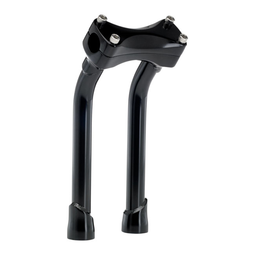 BILTWELL MURDOCK PULLBACK RISERS 10" BLACK GLOSS BLACK ELECTROPLATED F 956187