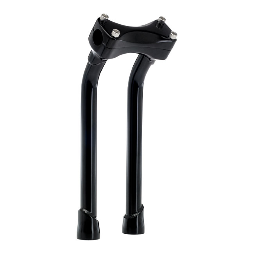 BILTWELL MURDOCK PULLBACK RISERS 12" BLACK GLOSS BLACK ELECTROPLATED F 956189