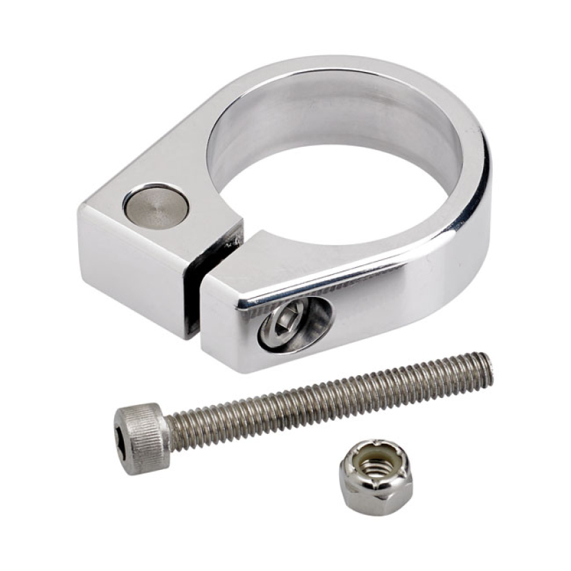 BILTWELL, 1-7/8" DUO MUFFLER CLAMP. POLISHED ALUMI 956451
