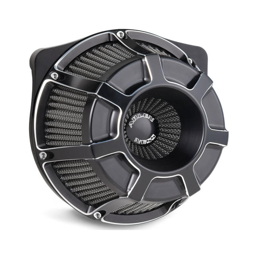 ARLEN NESS, INVERTED AIR CLEANER KIT ''BEVELED''. BLACK CC - BLACK ANO 958735