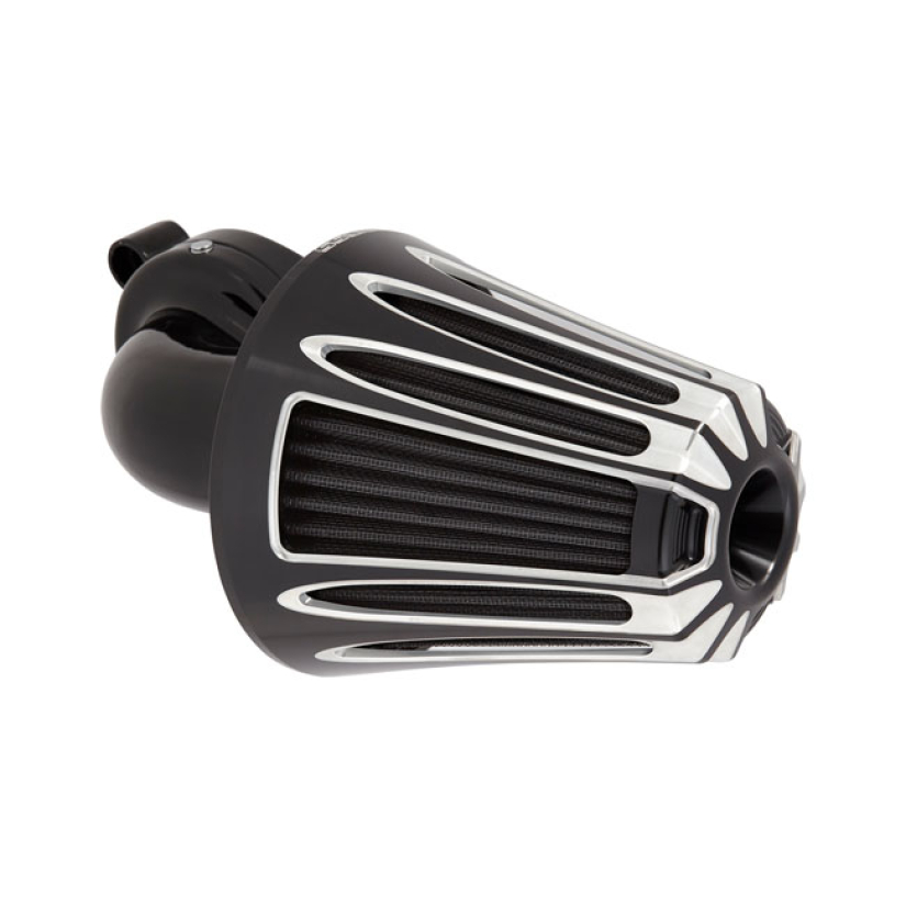 ARLEN NESS, 90Ø MONSTER SUCKER AIR CLEANER. DEEP CUT BLACK ANODIZED BI 958744