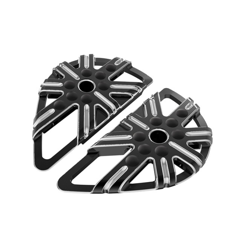 ARLEN NESS, 10-GAUGE PASSENGER FLOORBOARDS. BLACK CC BLACK ANODIZED CO 958830
