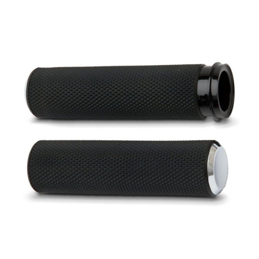ARLEN NESS, KNURLED FUSION GRIPS, CHROME CHROME. PLAIN END CAPS. A DES 958967