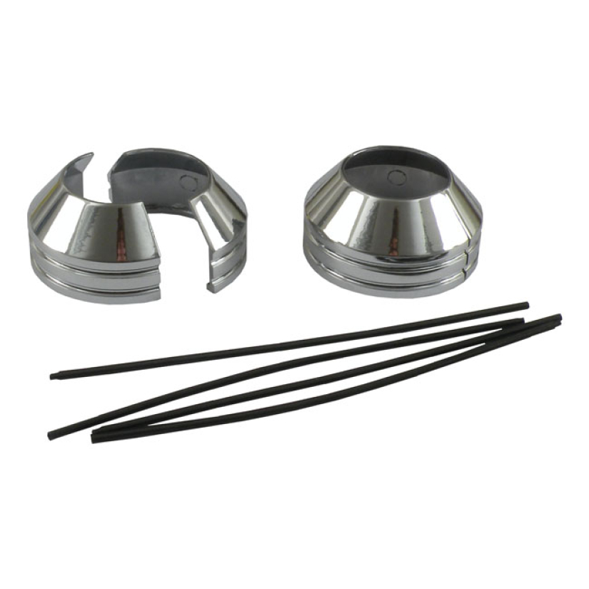 2-PIECE CHROME FORK BOOT COVERS 960064